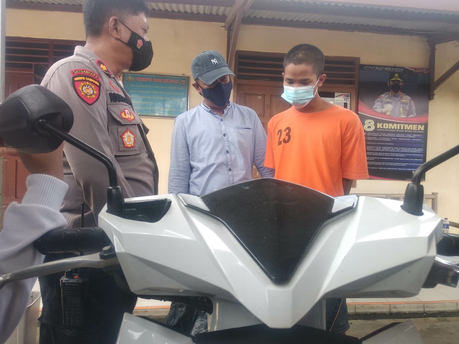 Residivis pencuri motor dengan modus minjam motor dan menjual di Facebook. Foto : Rera Anggraini/referensirakyat.co.id
