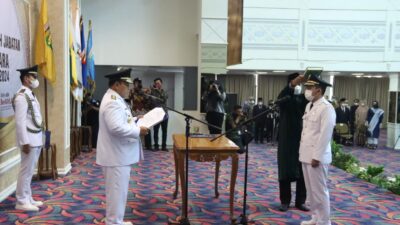 Gubernur Arinal Djunaidi Mengukuhkan Wabup Lampura, Sisa Masa Jabatan 2019-2024