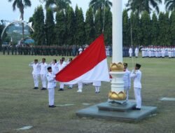 Pemprov Lampung Gelar Upacara Penurunan Bendera Pada Rangkaian HUT RI ke-77 Tahun 2022