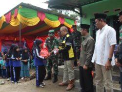 HUT TNI ke-77, Letkol Czi Anthon Wibowo Serahkan Kunci Rumah dan Sembako untuk Anak Yatim Piatu