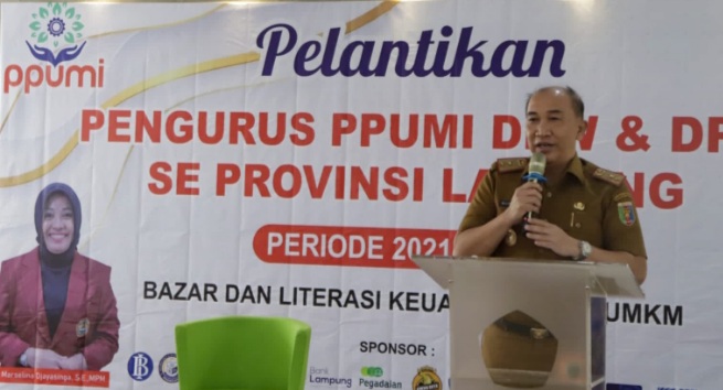Kepala Bappeda Mewakili Gubernur Lampung Hadiri Pelantikan Pengurus DPD dan DPC PPUMI Lampung
