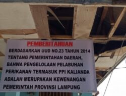 Tata Kelola PPI Kalianda Kini Menjadi Kewenangan Pemerintah Provinsi Lampung
