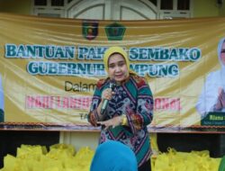 Ketua Lembaga Koordinasi Kesejahteraan Sosial (LKKS) Provinsi Lampung Serahkan bantuan Paket Sembako