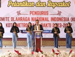 Ketua Umum KONI Lampung Arinal Djunaidi Melantik dan Mengukuhkan Kepengurusan KONI Kota Metro Masa Bakti 2023-2027