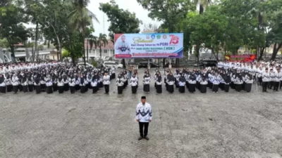 Bupati Lampung Selatan Pimpin Upacara Peringatan HUT Ke-78 PGRI dan HGN Tahun 2023