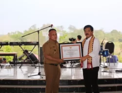 Bupati Lampung Selatan H. Nanang Ermanto Sambut Kunjungan Kerja Menteri ATR/BPN Dalam Rangka Penyerahan Sartifikat Huntap Tahap 2