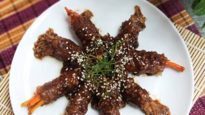 Suka Makanan Ala Jepang ? Yuk, Intip Resep Menu Beef Enoki Roll !