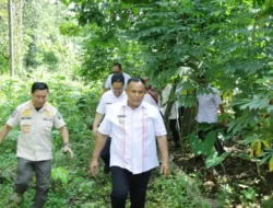 Jalan Kaki Lewati Kebun Becek, Nanang Salurkan Bantuan Kepada Korban Kebakaran