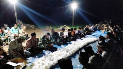 Wujud Syukur, Satgas TMMD ke-120 Kodim 0421/LS dan Warga Gelar Syukuran di Pembangunan Jalan Onderlag