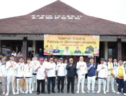 Pj. Gubernur Samsudin Sambut Kontingen PON Lampung, Berhasil Pertahankan Posisi 10 Besar dengan Membawa Pulang 68 Medali