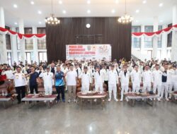 Pawai Kirab Atlet Kontingen PON XXI Provinsi Lampung Meriah