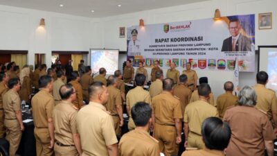 Sekdaprov Fahrizal Pimpin Rakor Sekretaris Daerah Kabupaten/Kota se-Provinsi Lampung