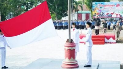 Upacara Bendera Awali Peringatan HUT Ke-68 Kabupaten Lampung Selatan