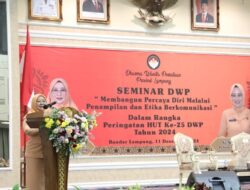 Pj. Ketua TP PKK Provinsi Lampung Buka Seminar dalam Rangka HUT Dharma Wanita Persatuan ke-25