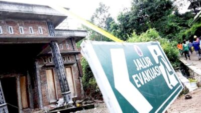 Pemkot Bandar Lampung Pasang Rambu Jalur Evakuasi Di Lima Kecamatan Rawan Bencana