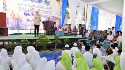 Hadiri Walimatussafar Haji Warganya, Ini Doa Bupati Egi