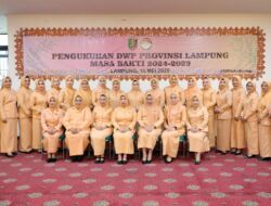 Hanita Farial Firsada Dikukuhkan sebagai Ketua Dharma Wanita Persatuan Provinsi Lampung Masa Bhakti 2024-2029