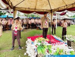 Peringatan Hari Pramuka ke-64 di Natar, Ini Pesan Wabup Syaiful