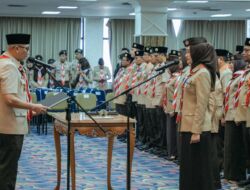 Gubernur Mirza Lantik Jihan Nurlela Sebagai Ketua Kwarda Pramuka Lampung Periode 2025-2030