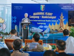 Wagub Jihan Lepas Penerbangan Perdana Rute Lampung-Kuala Lumpur