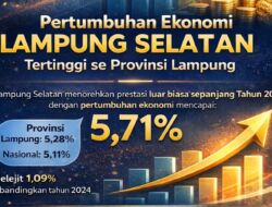 Pertumbuhan Ekonomi Lampung Selatan Meroket 5,71 Persen, Lampaui Provinsi dan Nasional
