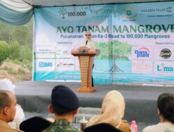 Wagub Jihan Pimpin Penanaman 25.000 Bibit Mangrove di Marines Ecopark